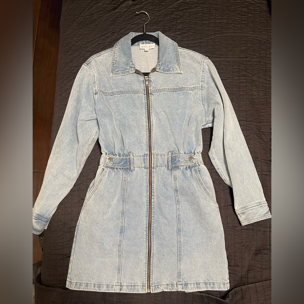 Whiteroom + Cactus Women’s Blue Full Zip Denim Dress
